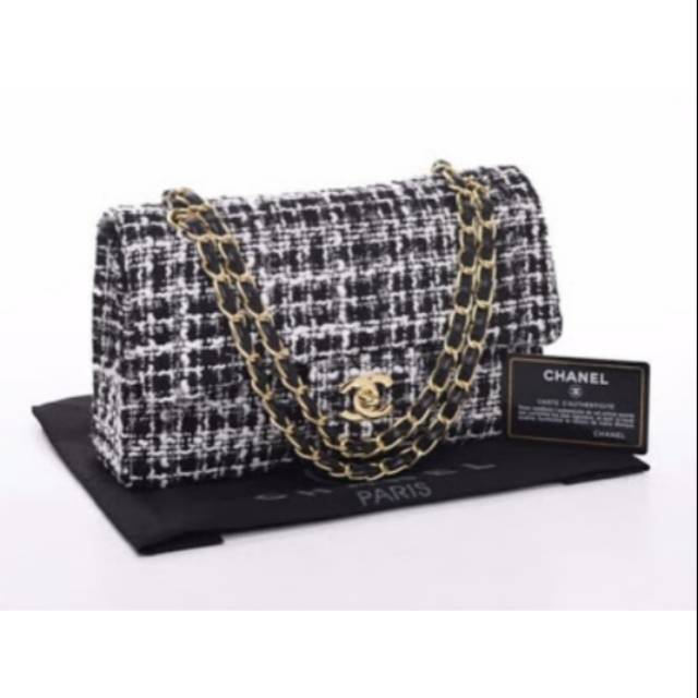 Bag Chanel tweed classic preloved premium