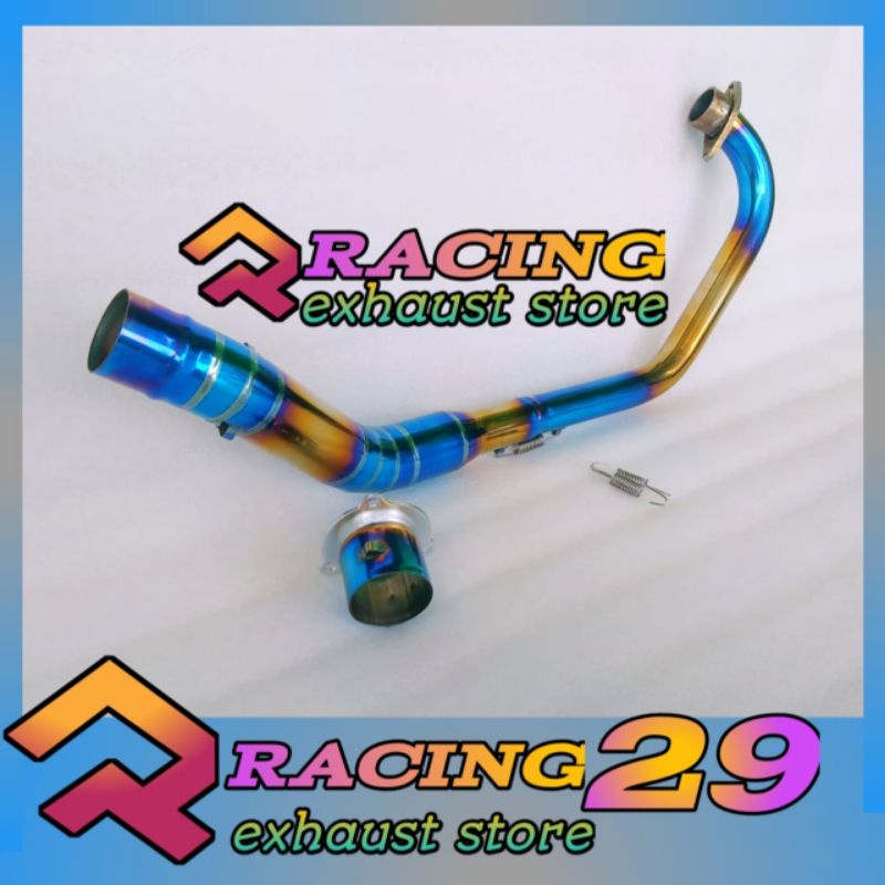 pipa leher knalpot racing SUZUKI SATRIA FU 150 KARBU PNP Silencer knalpot ORIGINAL FU SGP CKD stainl