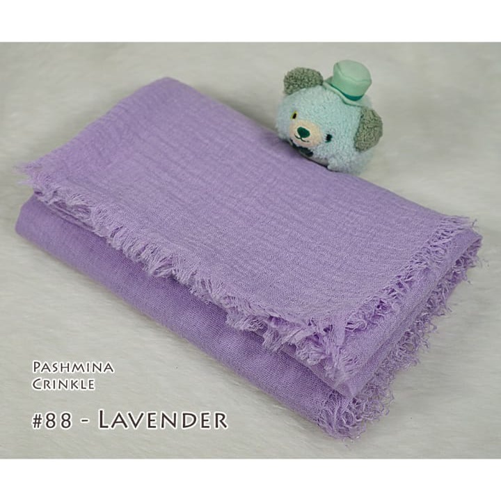 pashmina kusut polos / hijab pashmina crinkle premium-lavender