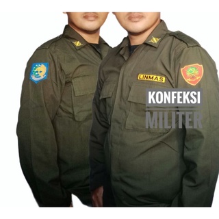 Jual Seragam Hansip Seragam Pdl Linmas Terbaru Ripstok Stelan Linmas Model Ripstok Baju