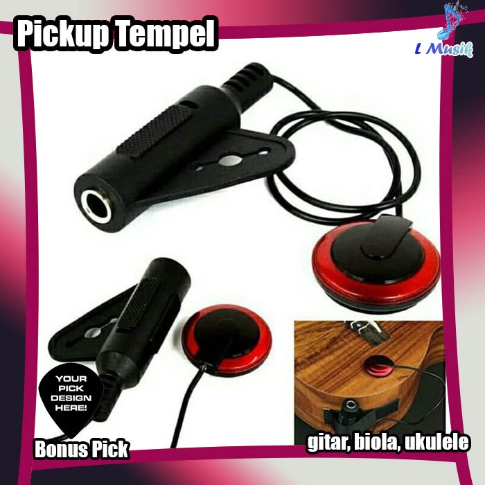 Pickup Gitar tempel Profesional Piezo Kontak spul mic Mikrofon Pickup Untuk Gitar Biola Banjo Mandolin Ukulele Gitar