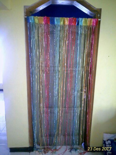 Tirai Benang Gliter Pelangi