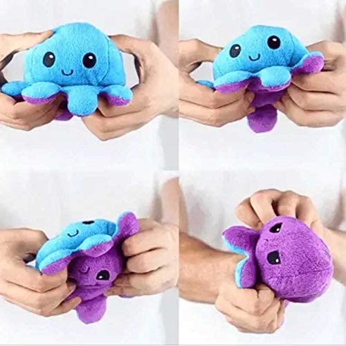 Boneka Gurita cumi Octopus Doll Berubah Bolak Balik Ekspresi RAINBOW PELANGI 18