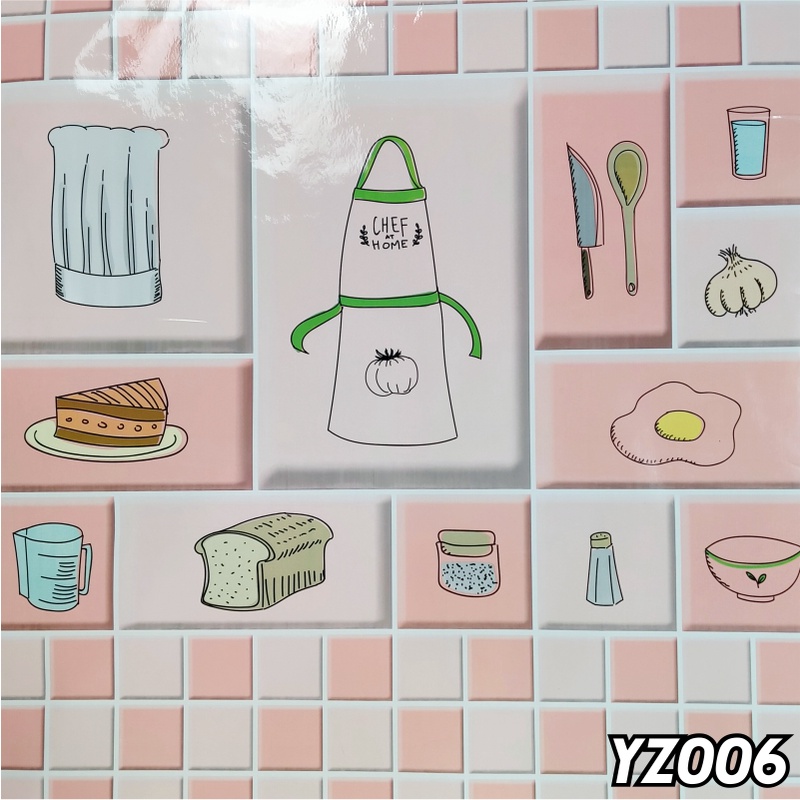 Stiker Dapur Anti Minyak - Wallpaper Stiker Dapur Wallpaper Dinding Tahan Panas dan anti air YZ 60Cmx5M - Worldhome