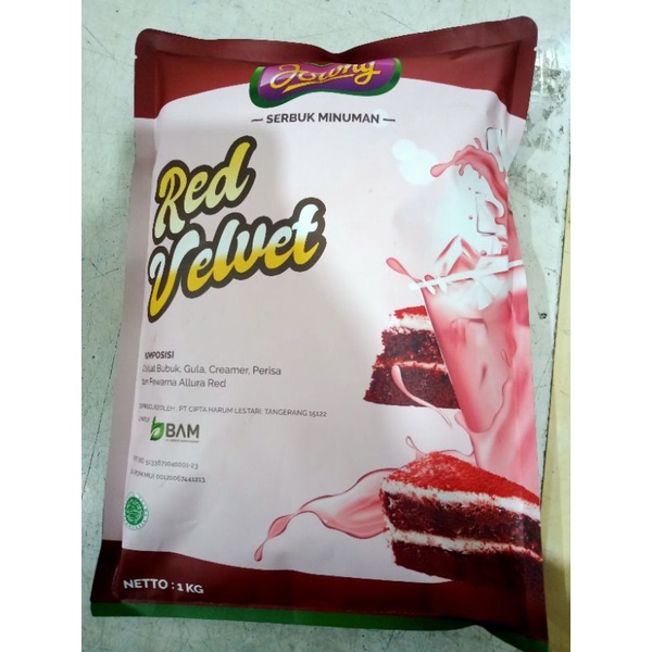 

JOWNY POWDER DRINK 1 KG - BUBUK REDVELVET - MINUMAN BUBUK