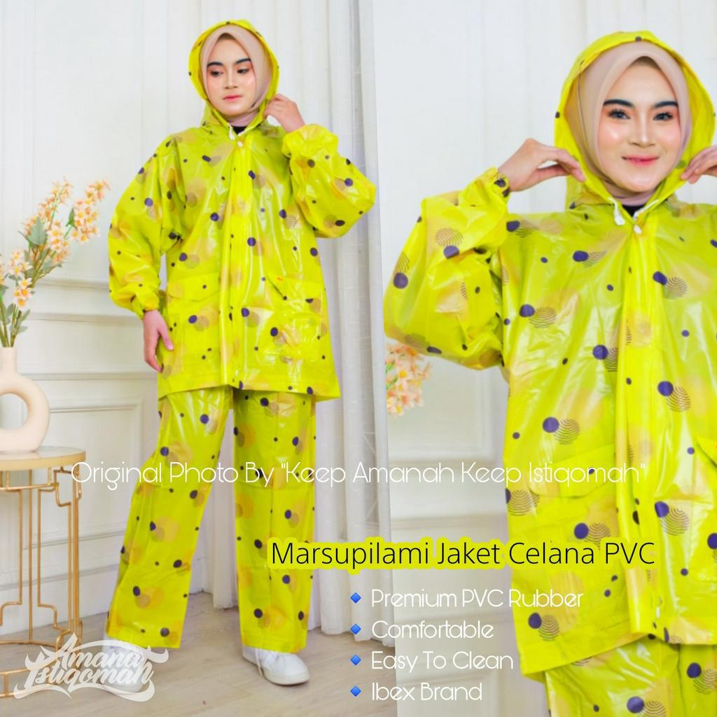 Marsupilami Jaket Celana Mantol Jas Hujan PVC