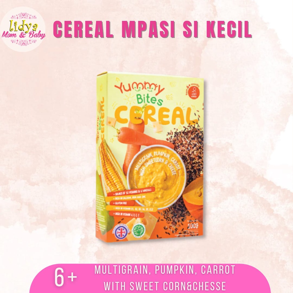 Yummy Bites Cereal Makanan Mpasi Original Baby 6+ Bubur cereal By Lidyamomnbaby