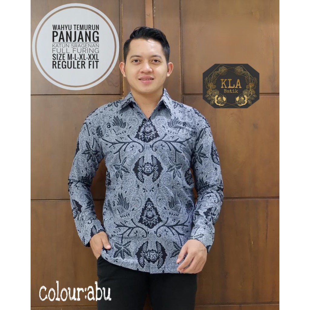 WAHYU TEMURUN kemeja batik pria lengan panjang terbaru PREMIUM batik pria lengan panjang modern