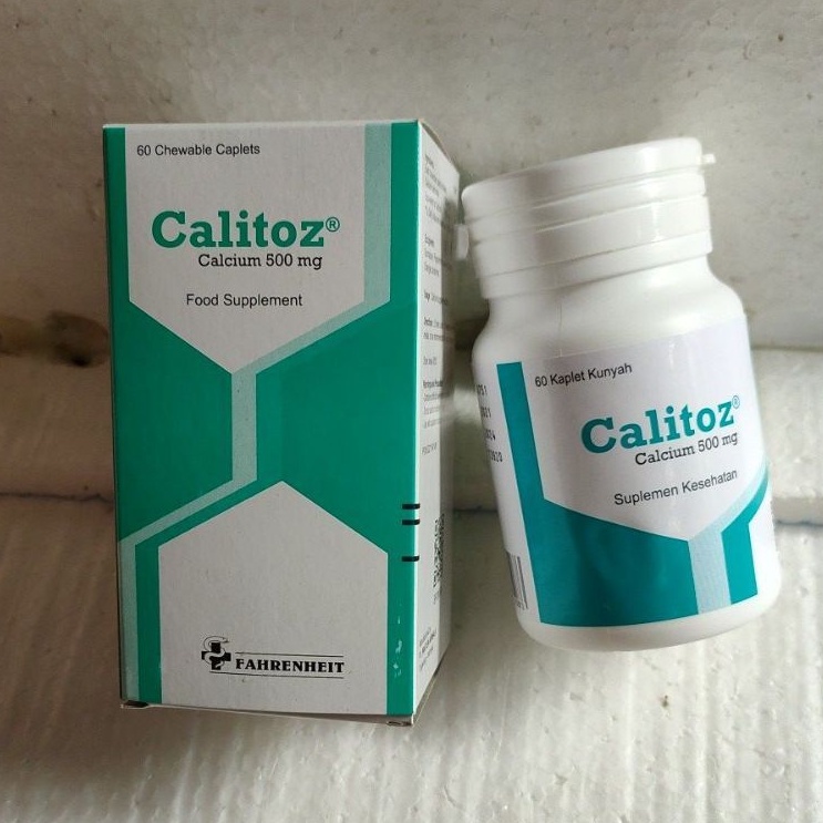 Calitoz/Calos Botol -Suplemen Kalsium 500mg-isi 60 tablet