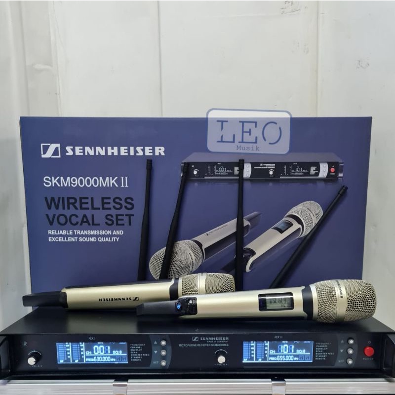 SENNHEISER MICROPHONE SKM 9000 SKM9000 WHITE PUTIH WIRELESS 2 MIC