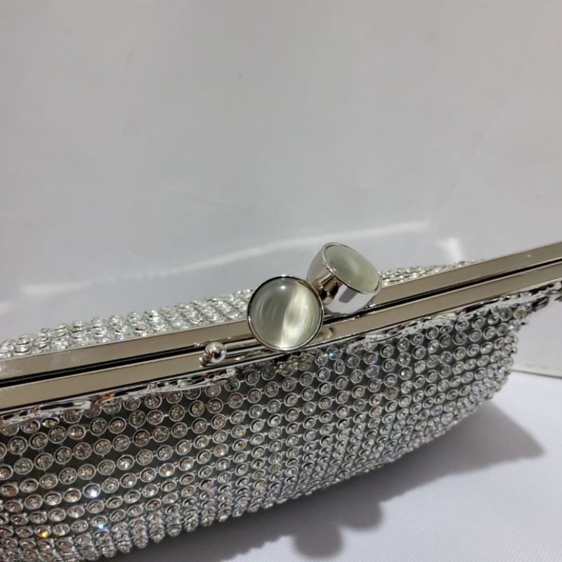 Clutch Pesta Farnell Diamond Party Mewah Permata Berlian Bling 11134 / 2104/111520