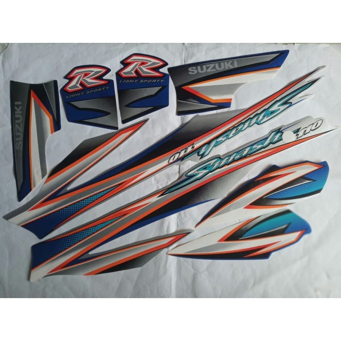 NEW stiker striping suzuki smash 110 r 2005 biru