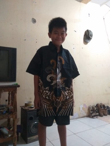 Kemeja Batik Pria Motif Ayam Ketawa