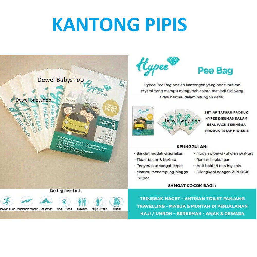 Kantong Penampung Pipis ( Emergency Urine Pee bag / Kantung Muntah / Alat Tampung Kencing Urin )