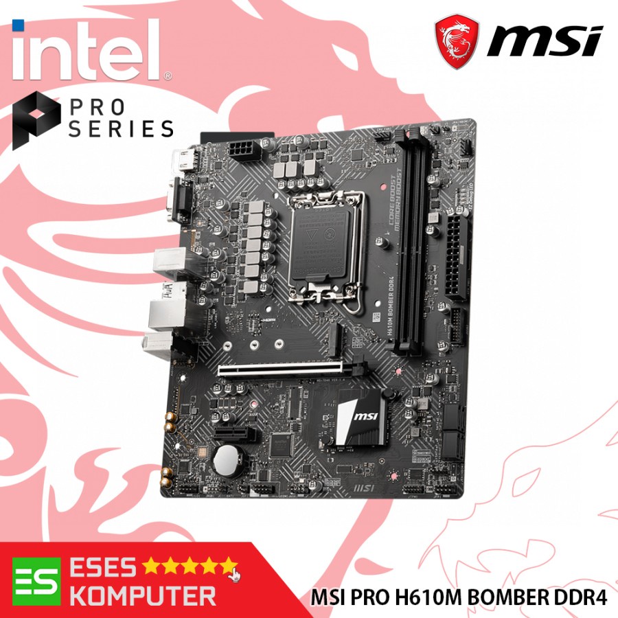 Motherboard MSI PRO H610M Bomber DDR4 m-ATX Intel LGA 1700, H610, DDR4