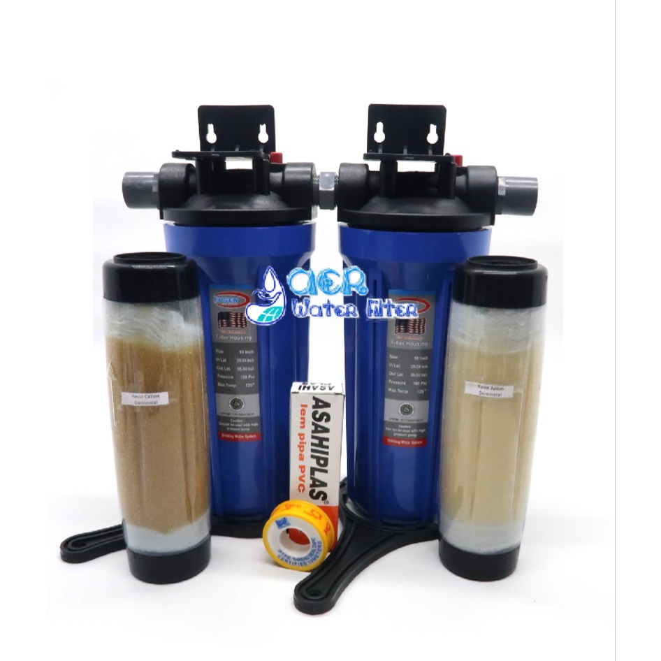 Paket filter air demineral housing biru