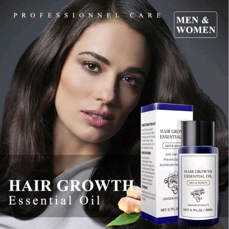 Hair Growth Essential Oil / Minyak Penumbuh Rambut / Serum Perawatan Rambut Rontok &amp; Botak / Minyak Pelebat Rambut Rontok &amp; Botak / Serum Penumbuh Rambut / Serum Penyubur Rambut / Serum Pelebat Rambut Rontok / Minyak Herbal Penumbuh Rambut /Penebal Rambut