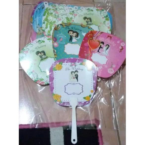 Souvenir Pernikahan Kipas Wedding Kemas Plastik