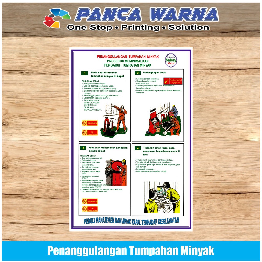 

Stiker Kapal Safety Sign Penanggulangan Tumpahan Minyak ISM Perkapalan
