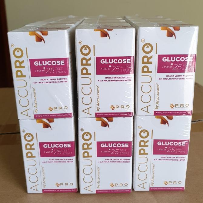 Accupro Strip Gula Darah / Stik Gula Darah / Glucose Strip Isi 25 Termurah