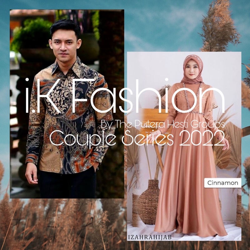 CP Couple sepasang gamis polos waita model terbaru busui gaun cantik pesta