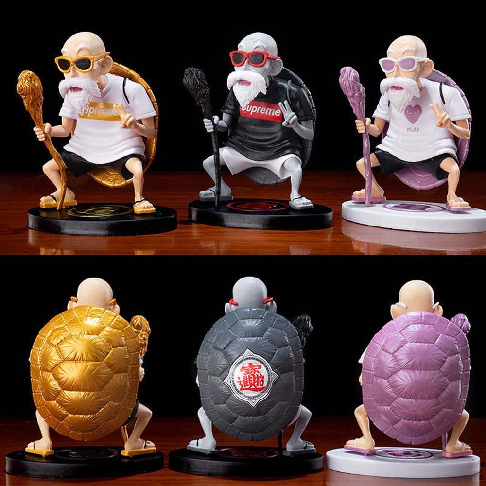 Lanfy Dragon Ball Mainan Hadiah DBZ Roshi Miniatur Ornamen Desktop Son Goku Figure Model Toys