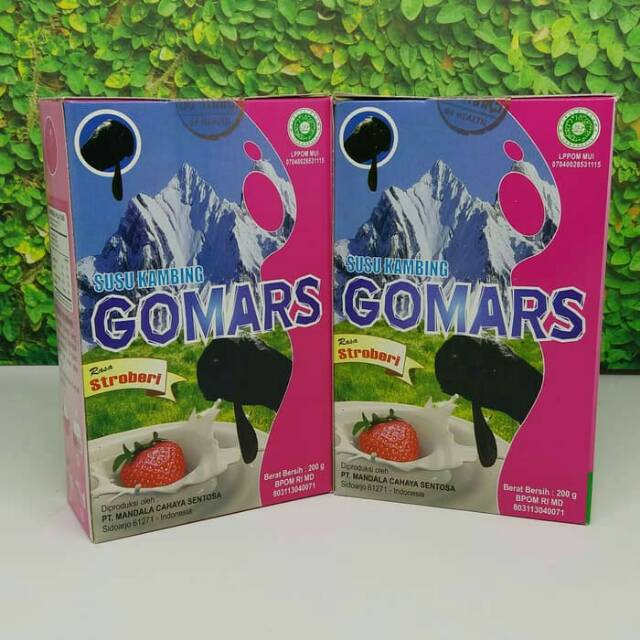 

Susu kambing strawberry Gomars rasa Stroberi