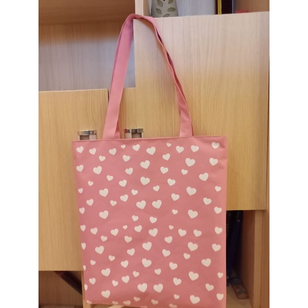 Tote bag semi canvas love love