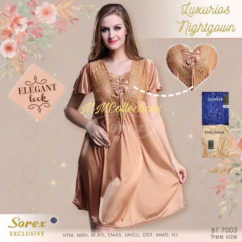 BAJU TIDUR SATIN LINGERIE SOREX EXCLUSIVE BT 7003