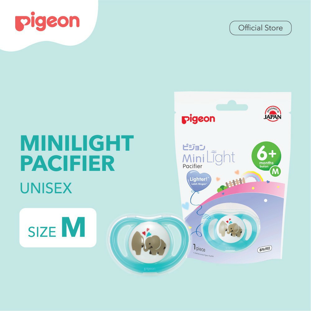 ♥BabyYank♥ Pigeon Minilight Pacifier Boy Girl Unisex Empeng Bayi Size S M L utk 0M -12M+