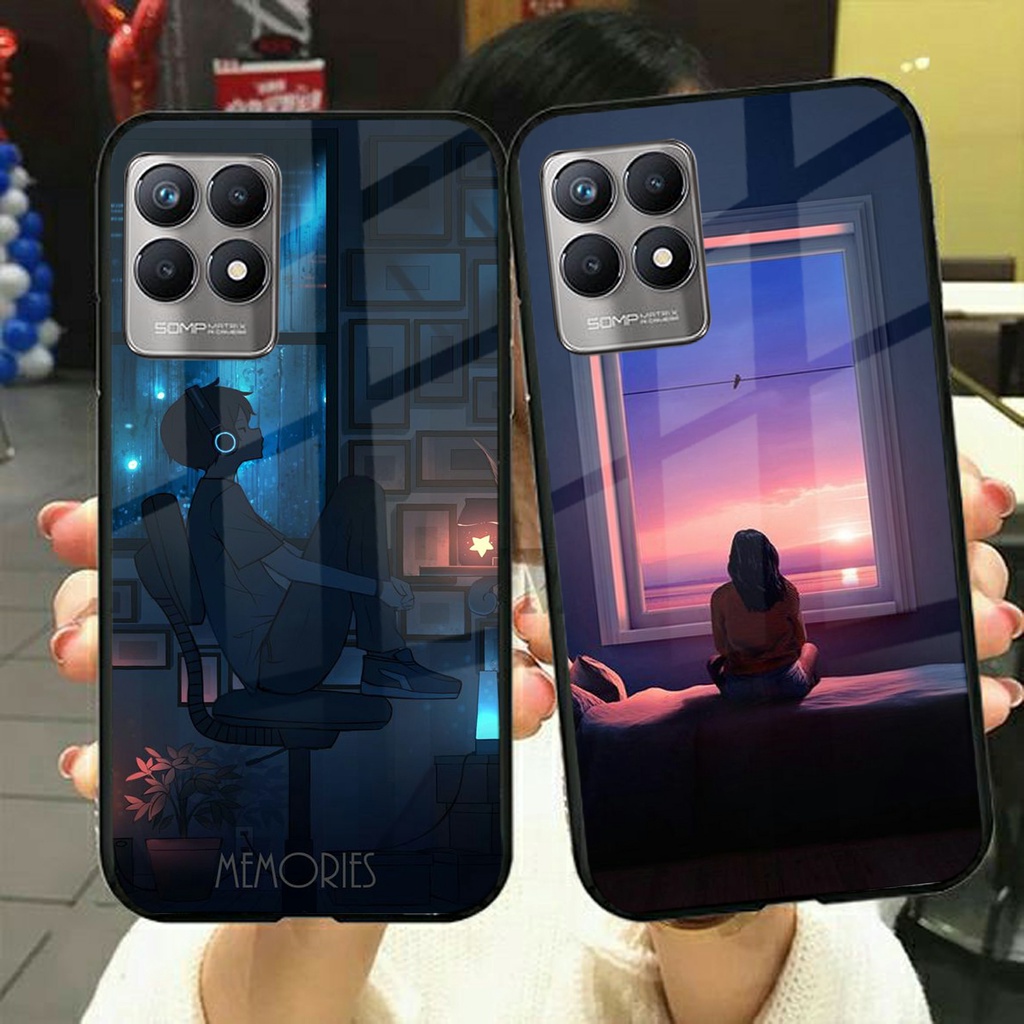 [K158] Softcase Glass Kaca Realme 8i Realme 9i - Softcase Mirror - Softcase Kaca Realme 8i - Softcas