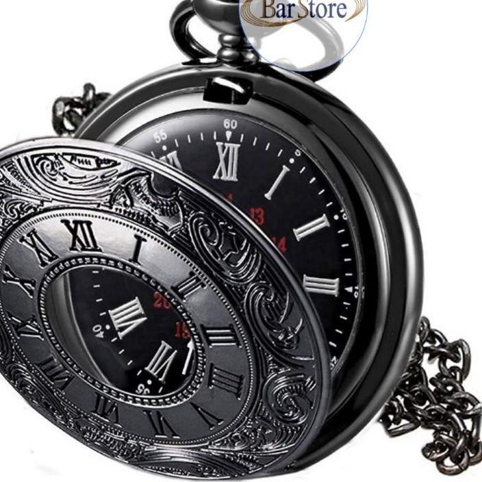 Kado Hadiah Ulang Tahun Unik Souvenir Aksesoris - Jam Tangan Saku Pocket Watch Unik Saku Vintage - J