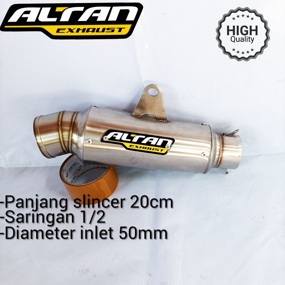 slincer knalpot altan exhaust kompetisi short sarangan stengah