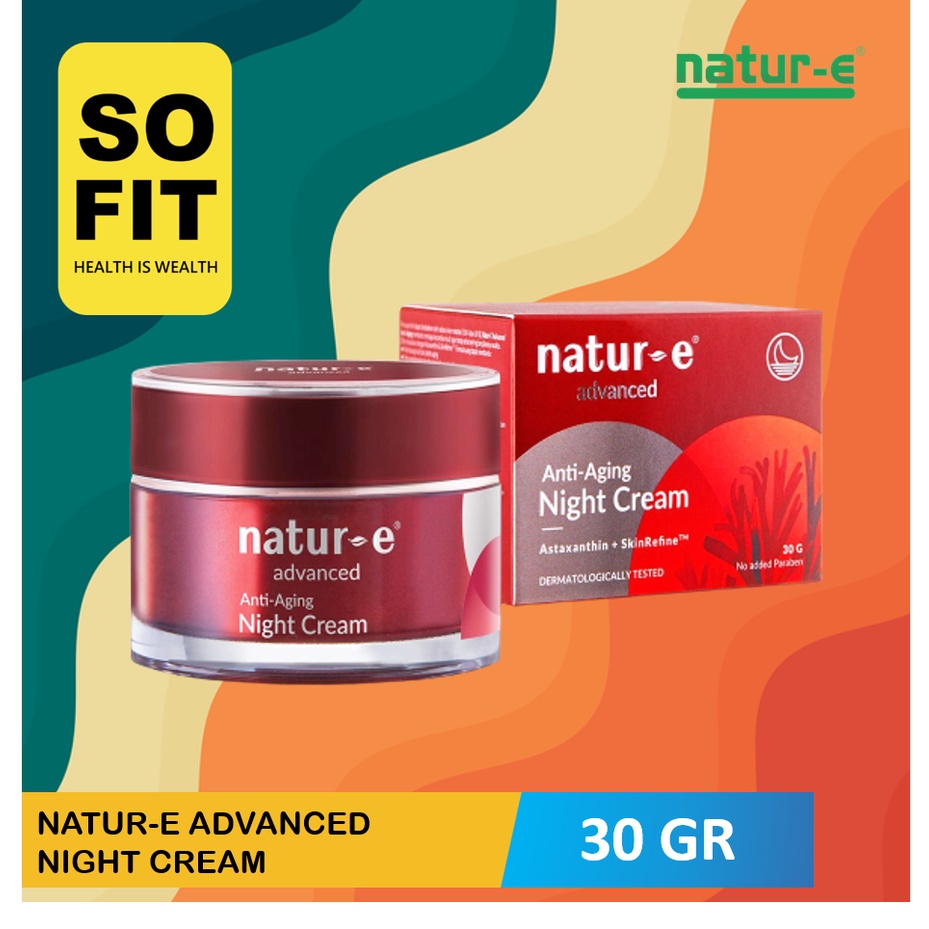 Natur-E Advanced Anti-Aging Night Cream 30gr / Natur E / Krim Malam
