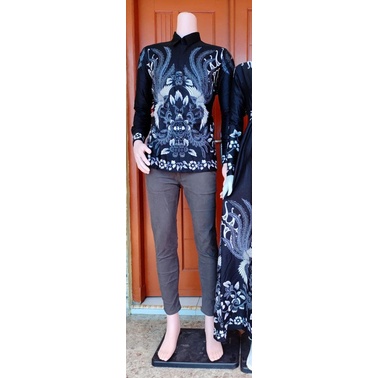 Batik Aira - Batik Couple Gamis Kemeja Rantai Ijo-Kemeja 5