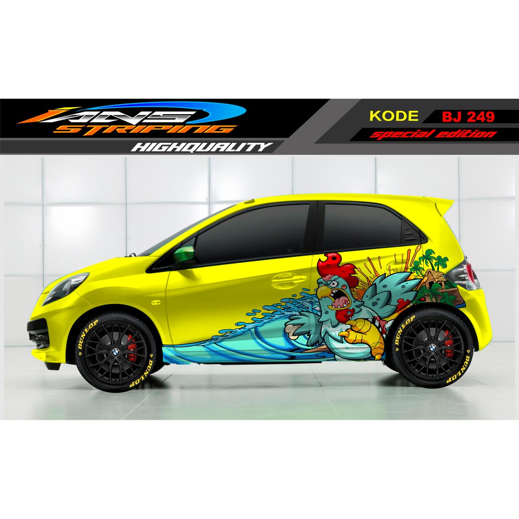 STICKER MOBIL HONDA BRIO, JAZZ RS, MOBILIO, AGYA, YARIS, ATOS / STICKER MOBIL