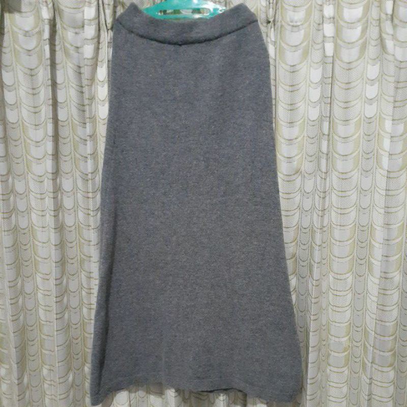 PL Rok Rajut wool Abu abu