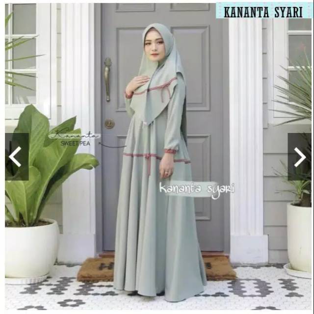 Kananta syari baju gamis pakaian wanita dress fashion muslim