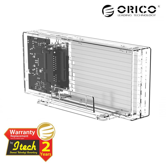 ORICO 2159U3-CR Transparent USB3.0 Hard Drive Enclosure with Stand