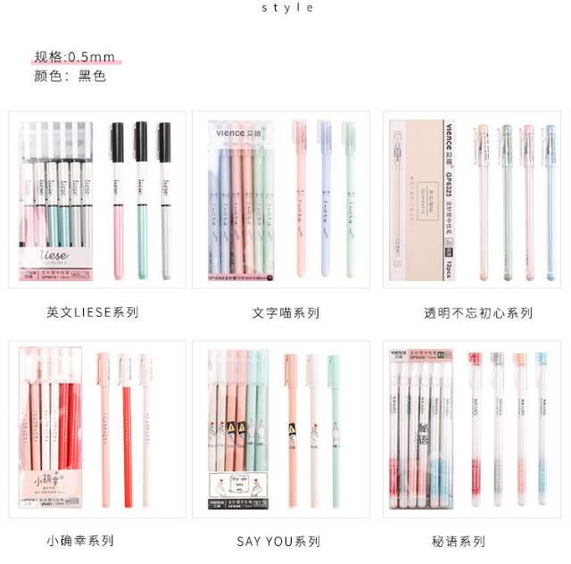 Pulpen Gel / Pen Gel Import Motif Unik 0,38 mm & 0,5 mm-6