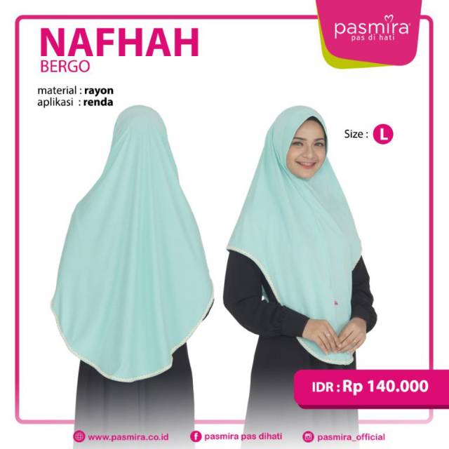 Hijab Pasmira Nafhah Putih L