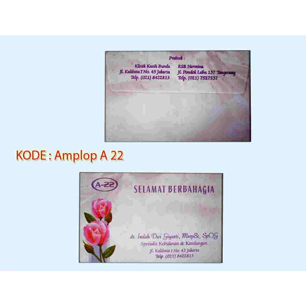 

Blangko Amplop Motif A 22 Murah isi 50