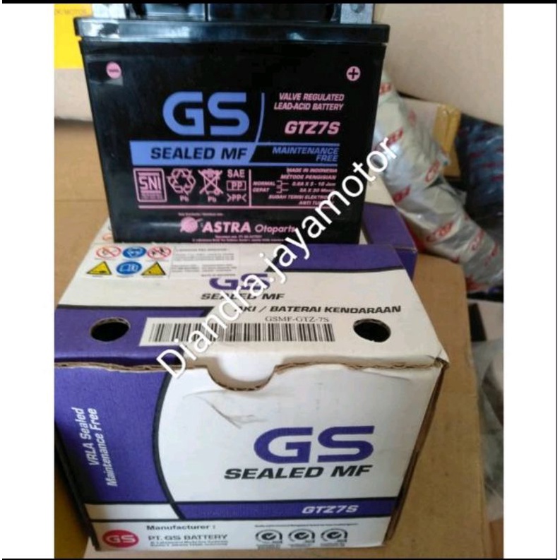 aki kering gs astra Suzuki Satria Fu type gtz7s 100% original