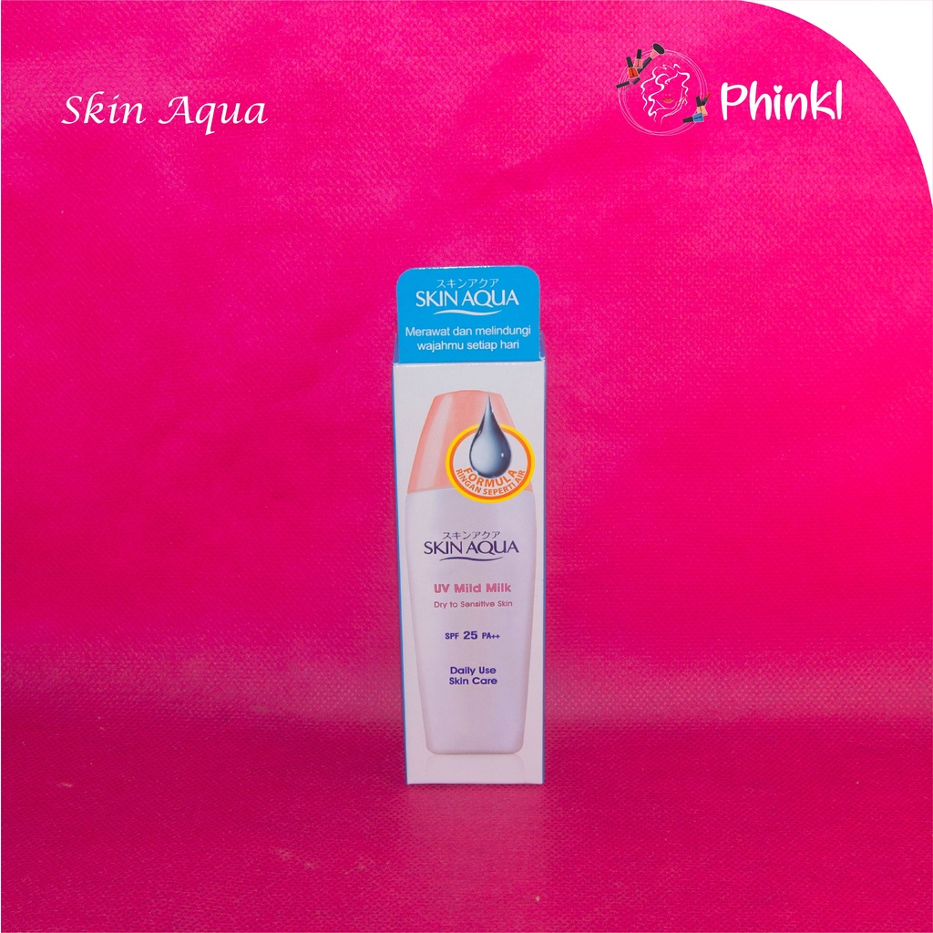 `ღ´ PHINKL `ღ´ 【﻿ｓｋｉｎ　ａｑｕａ】 Skin Aqua Spf25++ sunscreen sunblock anti matahari sinar UVA UVB kulit hitam