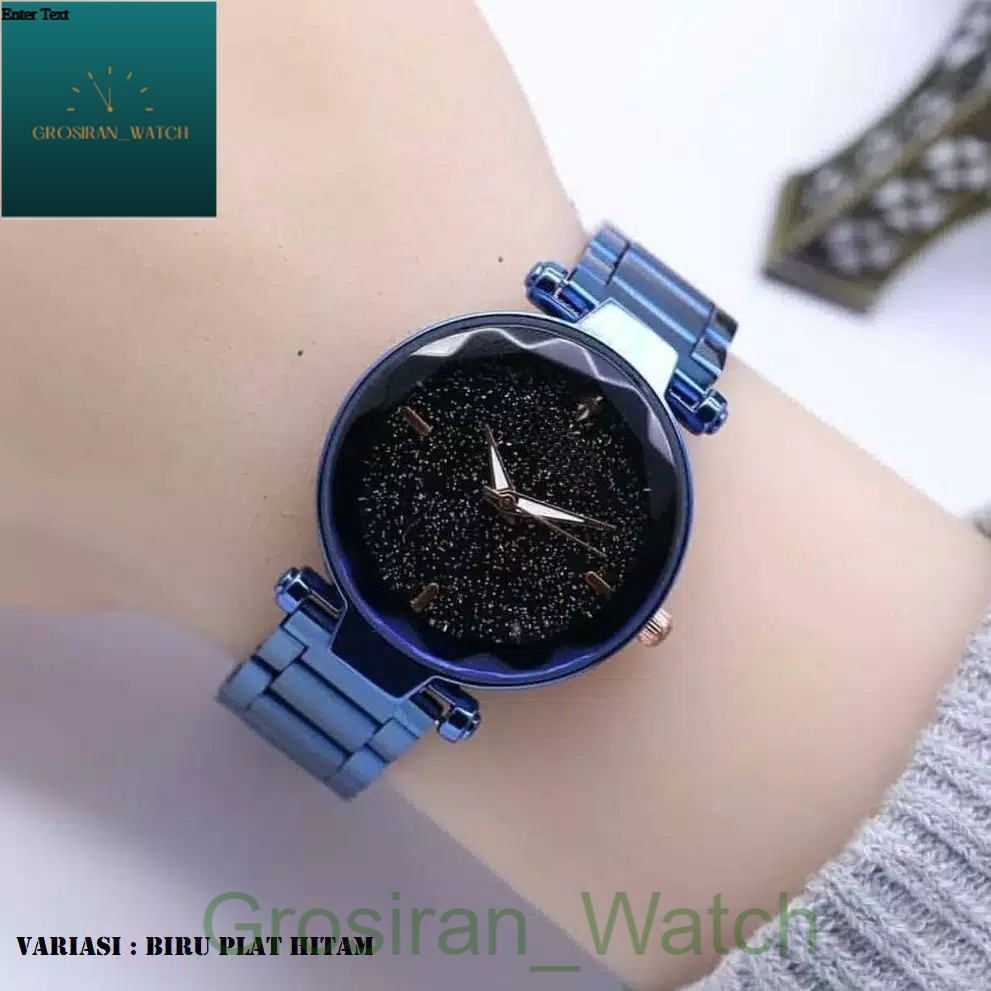 Hot Sale Jam Tangan Wanita Diyor Kaca Belimbing Silver Black [G_W]