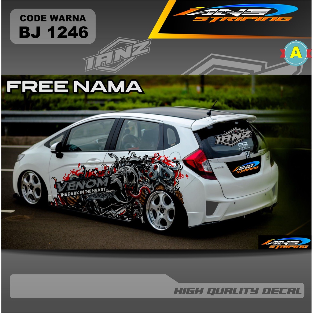 VARIASI STIKER DECAL MOBIL HONDA JAZZ / STIKER DECAL MOBIL AGYA AYLA BRIO / VARIASI STIKER DECAL MOBIL