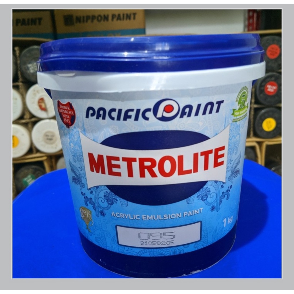 CAT TEMBOK METROLITE PUTIH 095 1KG 1 KG / CAT INTERIOR DINDING PLAFON