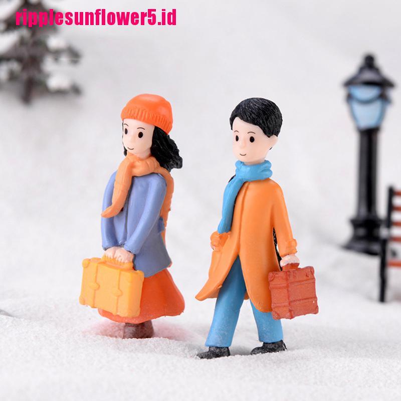 Miniatur Pasangan Kekasih Travel Untuk Dekorasi Rumah Boneka