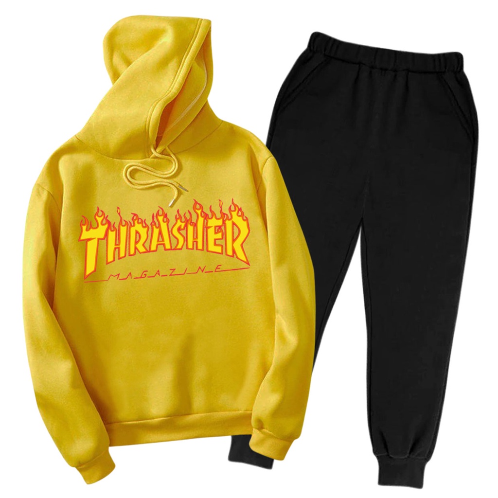 Bess - Setelan Set Jogger Wanita / Setelan Set Hoodie THRASHER