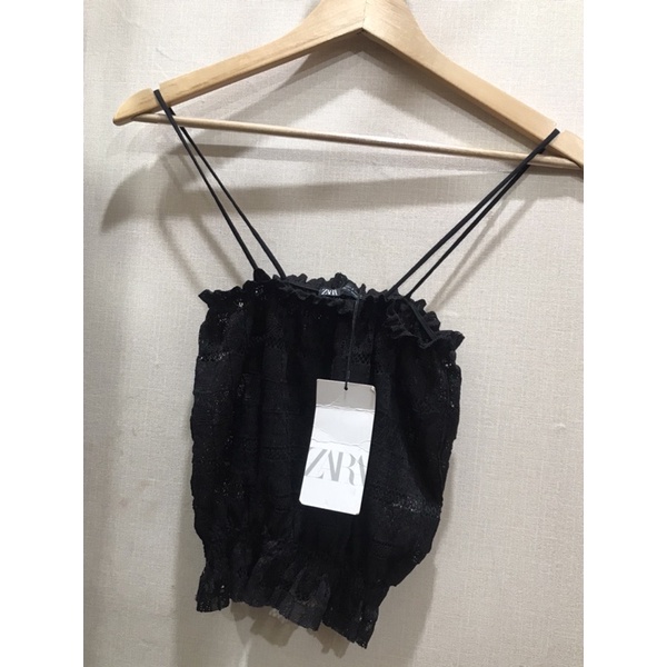 Zara tanktop lace black